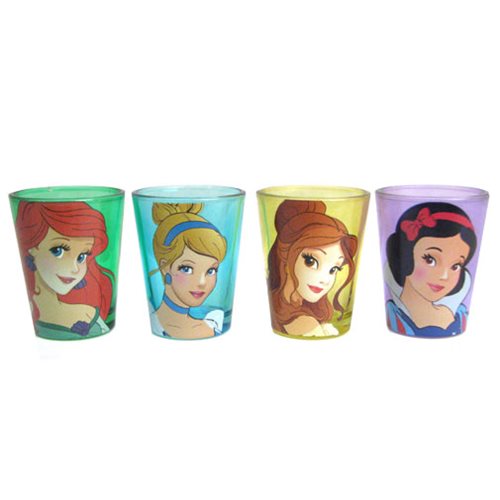 Disney Princesses Faces Mini Glass 4-Pack
